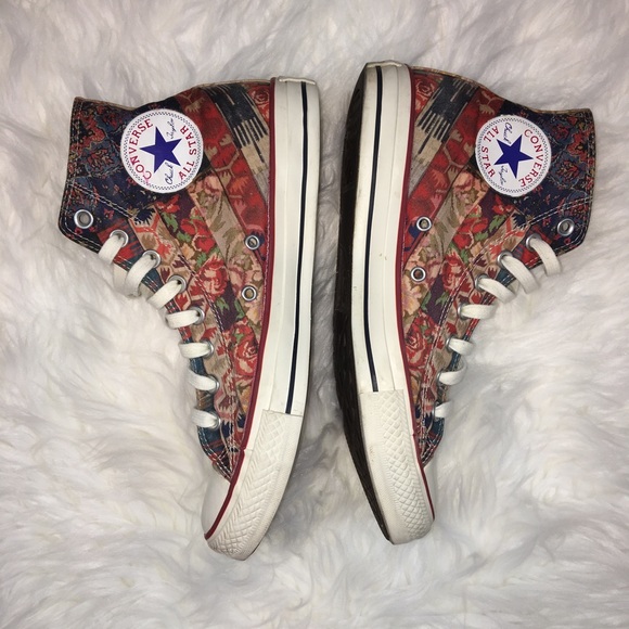floral patchwork converse